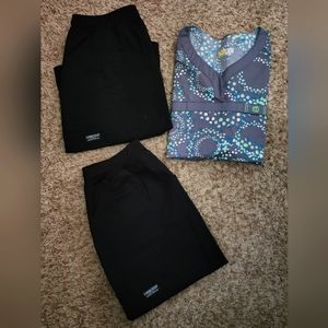 Scrub Skirt Top Lot Black Small